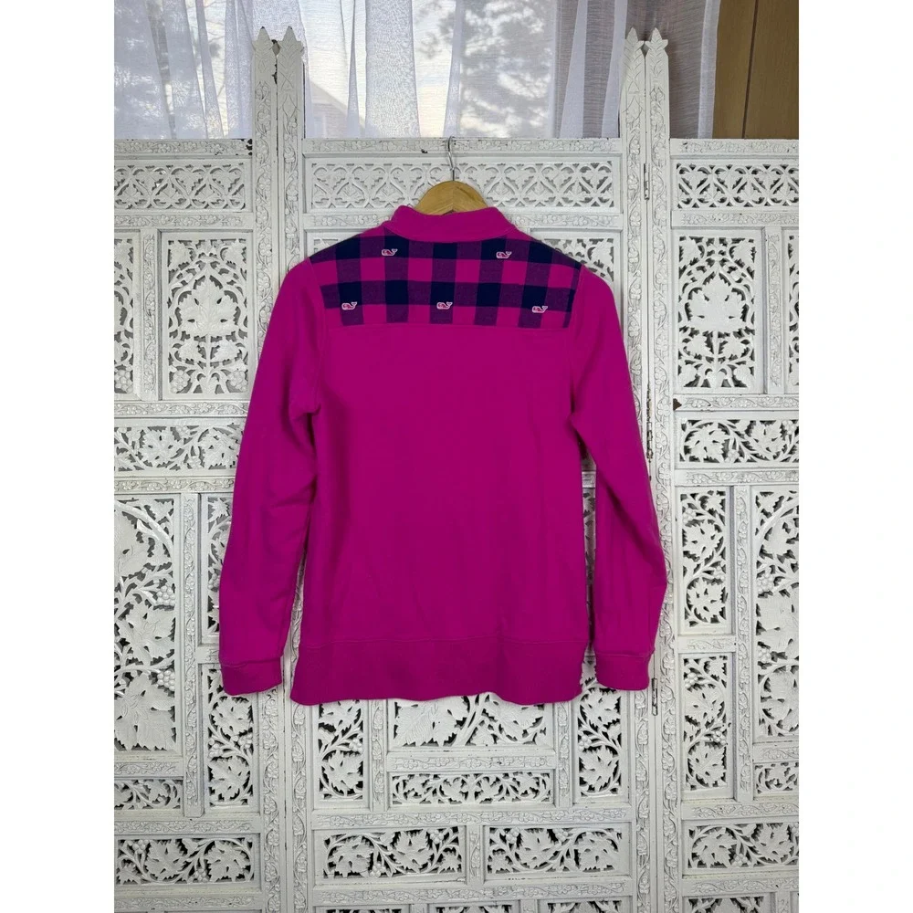 Vineyard Vines Hot Pink Quarter Zip Pullover Sweatshirt Sz Girls‎ XL 14/16